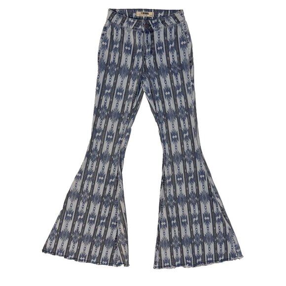 Rock & Roll Denim Jeans 25x36 Bargain Button Bell Bottoms Western Aztec - Picture 1 of 8